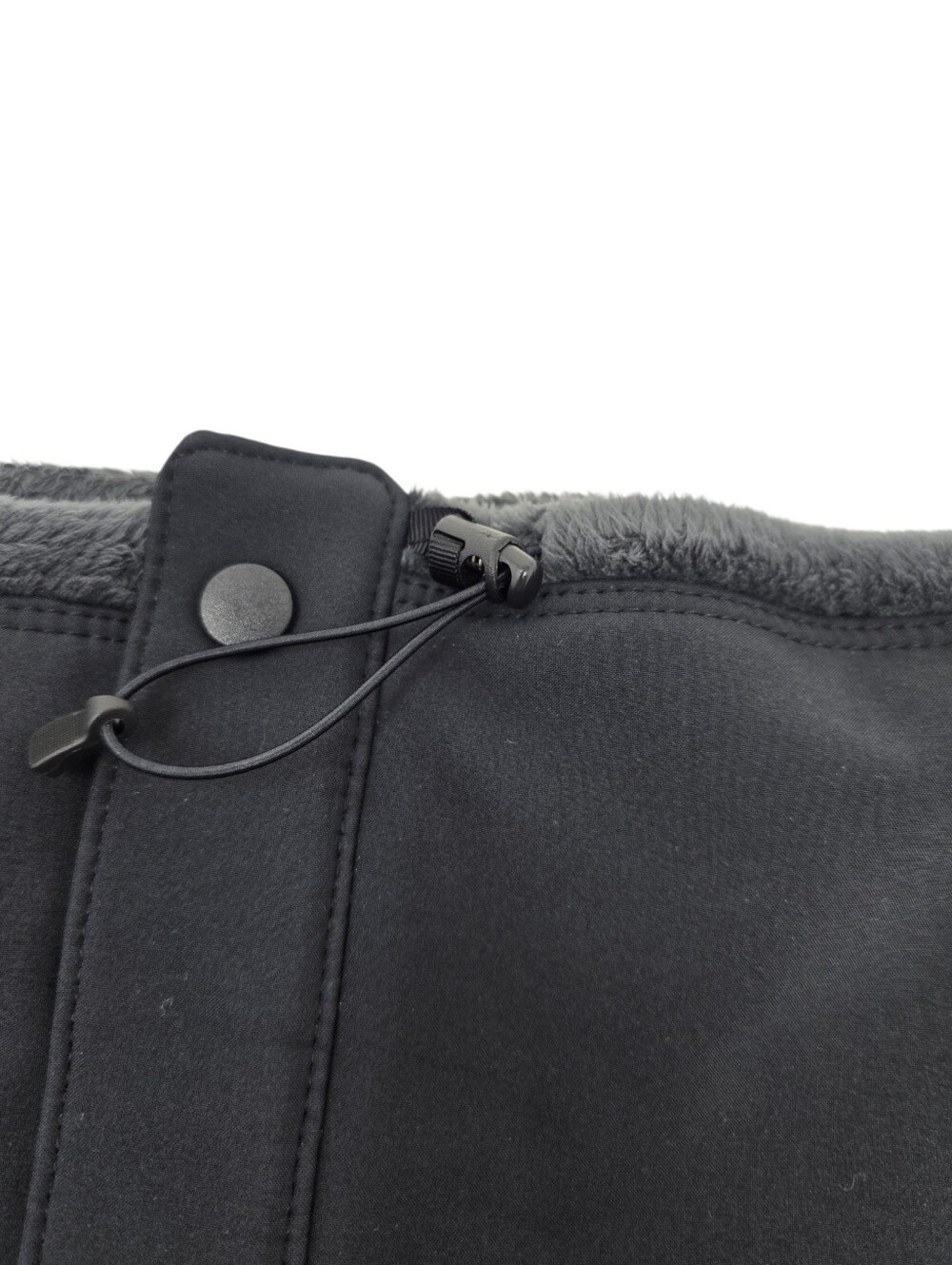 The North Face Fleece Lined Snap Back Heavy Neck Face Gaiter One Size Black Gray - Picture 4 of 9